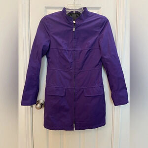 Riani Purple Two-Way Zip‎ Lightweight Jacket Mandarin Collar 6